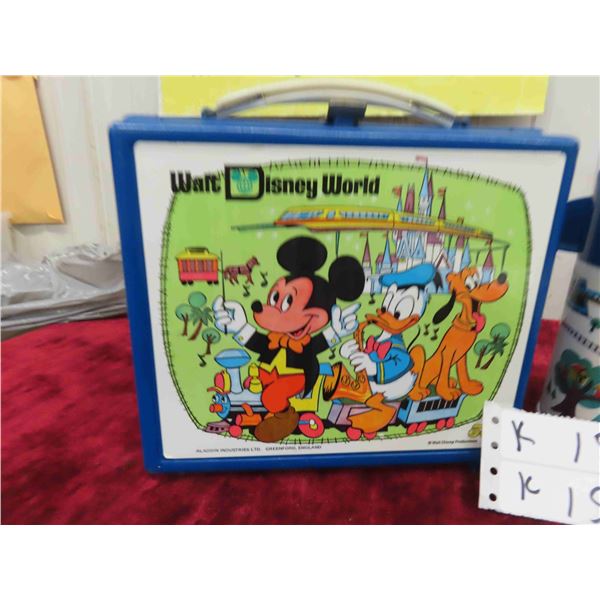 1970s Plastic Disney Aladdin Lunch Kit with Thermos 