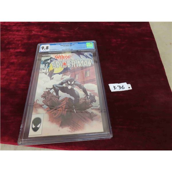 Marvel Web of Spiderman #1 65 Cents CGC Grade 9.8 in Protective Case 