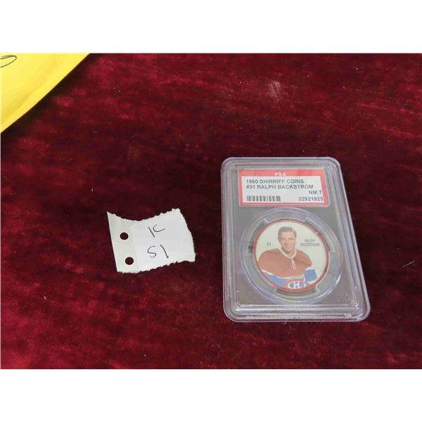 1960 Shirriff Coins #31 Ralph Backstrom PSA 7 