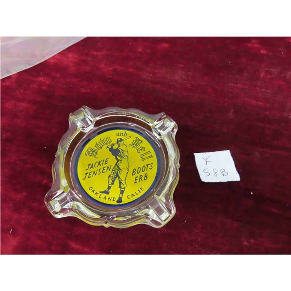 Jackie Jensen Baseball Ashtray