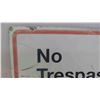 Image 3 : No Trespassing' Metal Sign 35'' x 13'' 