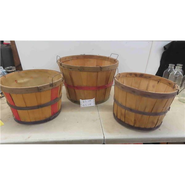 3 Bushel Baskets