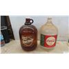 Image 2 : (4) 1 Gallon Soda Finger Jugs with Paper Labels A&W Coca Cola & Wood 