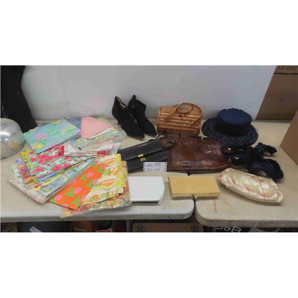 Ladies Purses, Vintage Suede Style Size 9 Ankle Boots , Sunday Hat, New