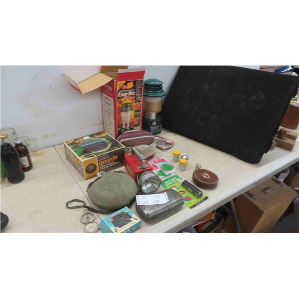 Survival Package: Flashlight, Canteens, New Coleman Easi-Lite Model