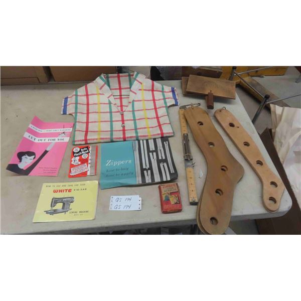 Vintage Wool Worker Boards, Sock Stretchers, Seamstress Hem Marker