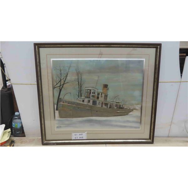 Framed Picture by Hand 32'' x 27'' 