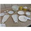 Image 10 : Milk Glass Dishes, Trays, Salt and Pepper, Plus