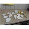 Image 8 : Milk Glass Dishes, Trays, Salt and Pepper, Plus