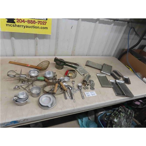 Vintage Kitchen Utensils , Mixer , Grater , Plus