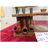 Image 4 : Pipe Stand with Tobacco Bowl & 6 Pipes 