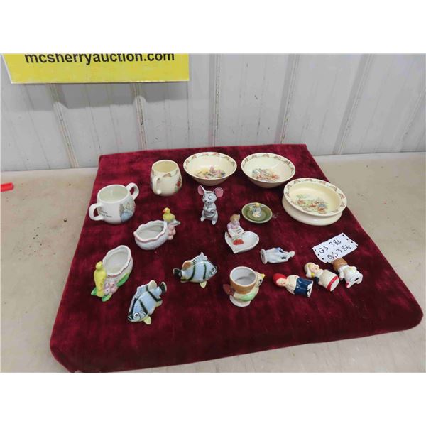 Royal Doultan Bunnykins, Wedgewood, Character Dishes, Ornaments, Egg