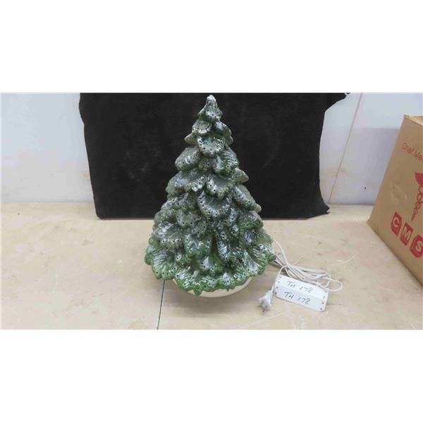 Ceramic Light-Up Christmas Tree 16'' Tall (Missing Coloured Pegs) 
