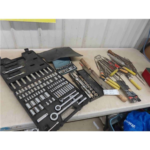Socket Sets 1/4''  3/8''  1/2'' , Files 