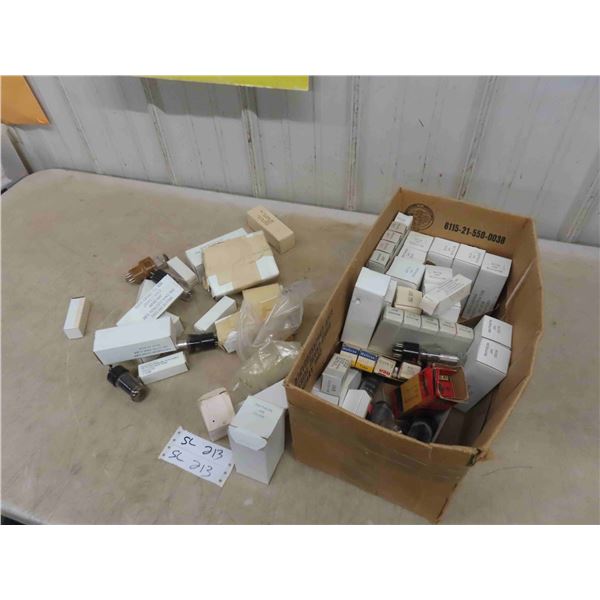 Quantity of Radio and TV Tubes - Parts #s on Boxes 