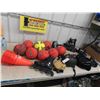 Image 1 : Bag of Various Sports Equipment: Balls, Helmet, Roller Blades, Pylon