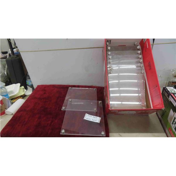 10 Plexiglass Wall Mount Frames with Stainless Steel Mounting Brackets 10