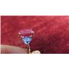 Image 10 : New 10kt Rose Gold Ring with Genuine Ruby + 2 Created Tanzanites ,