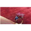Image 9 : New 10kt Rose Gold Ring with Genuine Ruby + 2 Created Tanzanites ,