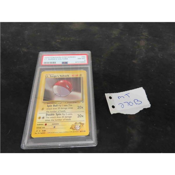 2000 Pokemon Gym Heroes LT Surge's Voltorb #84 PSA 8 