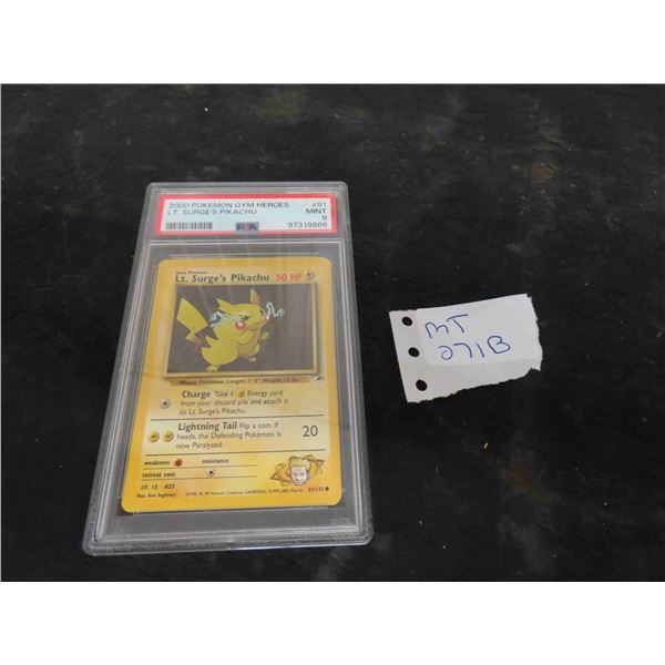 2000 Pokemon Gym Heroes LT Surge's Pikachu #81 PSA 9