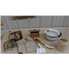 Image 1 : Postal Scale, Enamel Chamber Pot, Butter Press, 