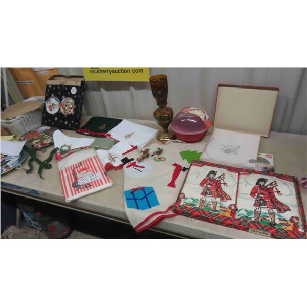 Christmas Plates, Tree Base Cover, Ornaments,