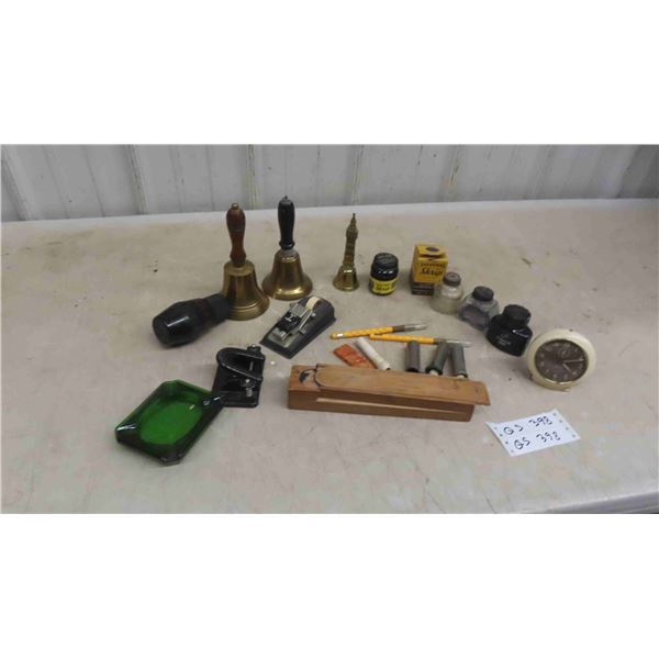 Bells, Alarm Clock, Ink, Hole Punch, Pens, Plus