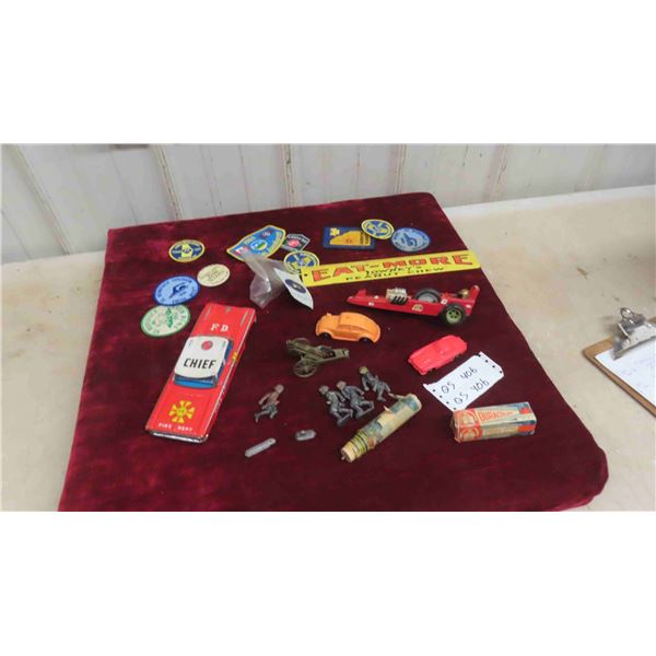 Tin Friction Fire Chief Car Made in Japan, Metal 