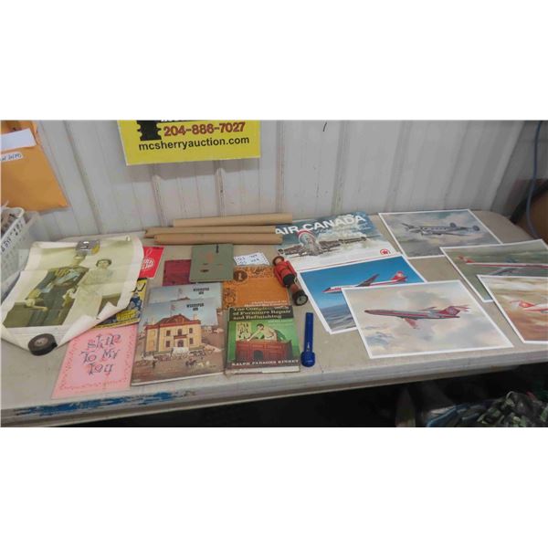 6 Airplane Pictures, Books, Furniture Repair, Winnipeg