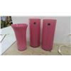 Image 2 : 3 Bohemia Crustal Vases, Unique Table Lamp, Cast 