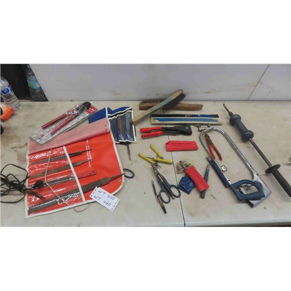 Files, Punches, Rivoters, Hack Saw, Slide Puller, Crimping 