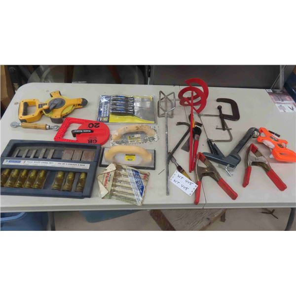 Chisels, Tape Measure, Sanding Block, Clamps & More 