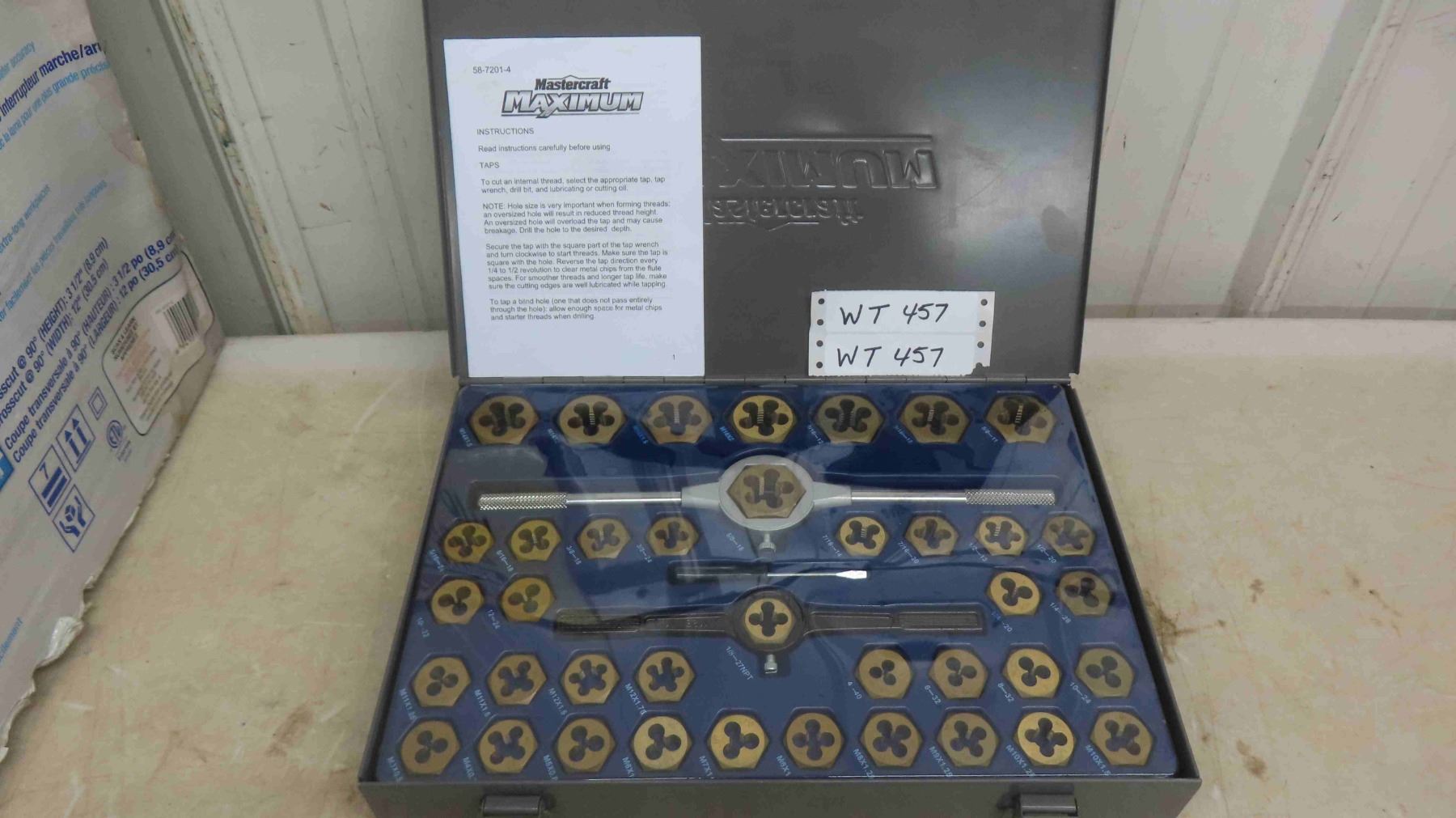 Mastercraft Maximum Tap and Die Set - Like New - McSherry Auction ...