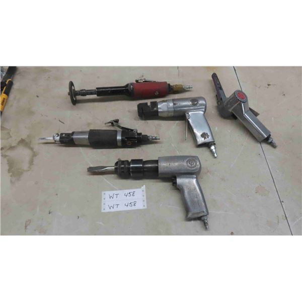 5 Air Tools : Grinder, Sander Belt, Dual Punch, Plus