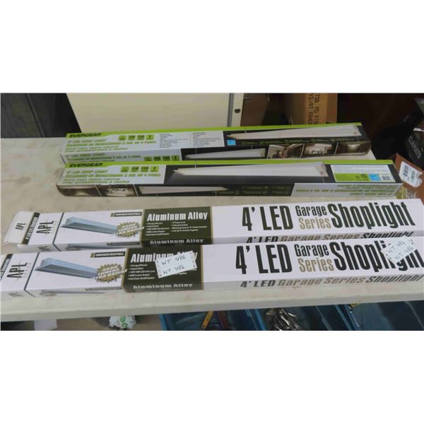 4 New LED Shop Lights 4ft Long 