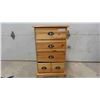 Image 1 : Pine Style 4 Drawer Night Stand 19'' x 15'' x 63'' H