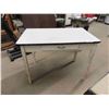 Image 1 : Enamel Top Country Table with Drawer 30 1/2'' x 41 1/2'' x