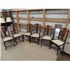 Image 1 : 6 Walnut Dining Room Chairs (1) Captain 