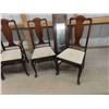 Image 2 : 6 Walnut Dining Room Chairs (1) Captain 