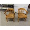 Image 1 : 2 Oak Office Chairs 