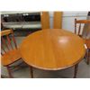 Image 3 : Maple Table 29'' x 40'' Across with (2) 10'' Leaves , 5 Chairs &