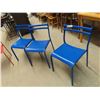 Image 2 : 6 Metal Stacking Chairs (3) Red (3) Blue