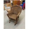 Image 1 : Wicker Gliding Rocking Chair 