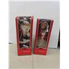 Image 1 : 2 Animated 24'' Christmas (1) Santa (1) Miss Clause 