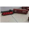 Image 3 : Train Set Pieces : CN Engine, CP Cars, Caboose, Tracks & More 