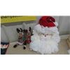 Image 2 : Christmas Decorations : Tree Skirt, Wreath, Hanging Santa Face, Stockings