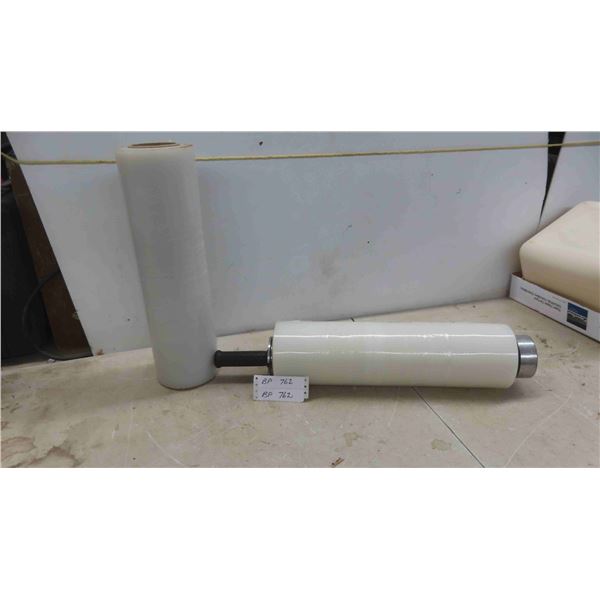 Stretch Wrap Dispenser with 2 Rolls of Shrink Wrap 18'' Wide 