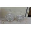 Image 7 : Vintage Canister Sets 2pce & 3pce , 2 Crystal Covered Candy Dishes,