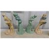 Image 5 : 2 Oriental Copper Art Pictures 12'' x 14'' , 6 Figurines Tallest is 13'' ,